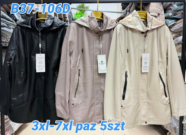 Kurtki damskie skórzana Roz 3XL-7XL, 1 Kolor Paczka 5 szt